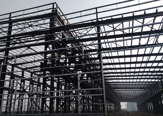 75 * 25 * 9 मीटर धातु फ्रेम कार्यशाला, ऊर्जा बचत प्रीफैब्रिकेटेड स्टील संरचना